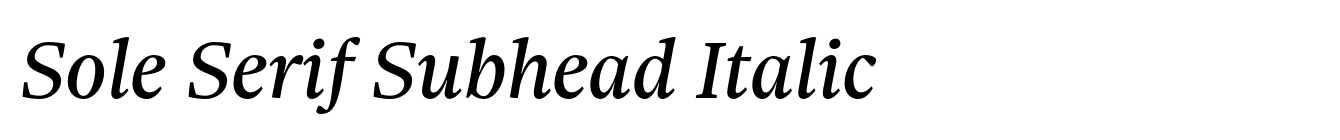 Sole Serif Subhead Italic image